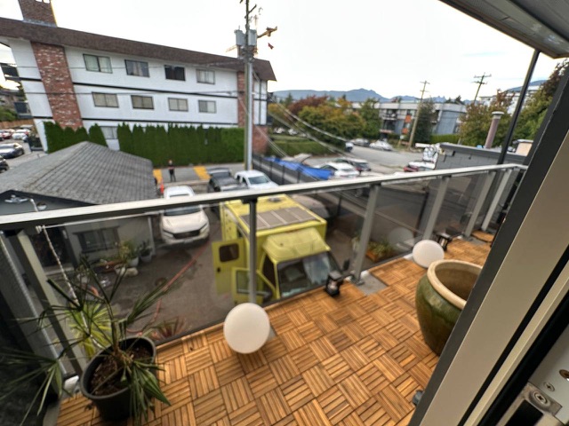 Balcony looking over the street