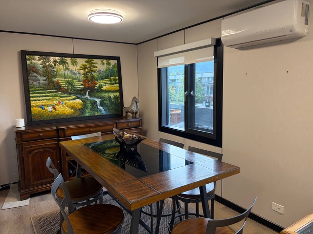 Dining table by the window