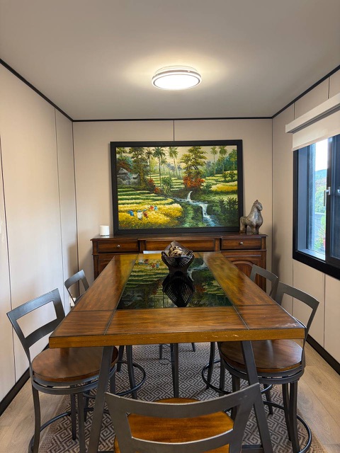 Dining table and sideboard