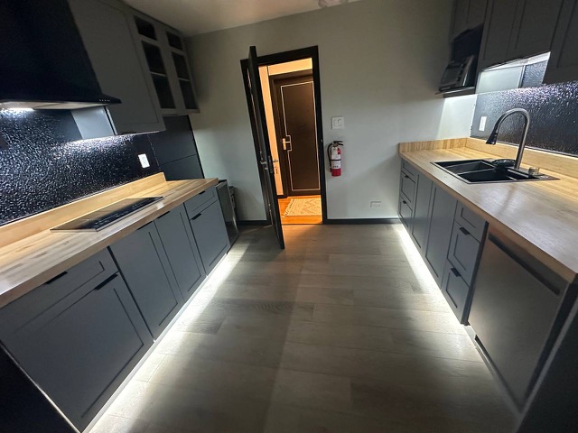Kitchen looking toward the hallway